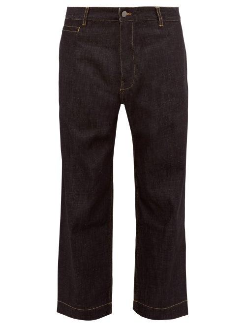 Matchesfashion.com Studio Nicholson - Pyad Selvedge Denim Wide Leg Jeans - Mens - Indigo