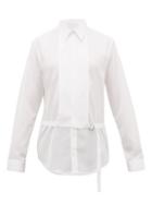 Matchesfashion.com Helmut Lang - Detachable Collar Cotton Shirt - Mens - White