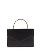 Matchesfashion.com Amina Muaddi - Pernille Envelope-flap Leather Box Bag - Womens - Black