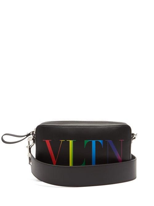 Matchesfashion.com Valentino Garavani - Vltn-print Leather Belt Bag - Mens - Black Multi