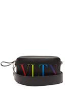Matchesfashion.com Valentino Garavani - Vltn-print Leather Belt Bag - Mens - Black Multi