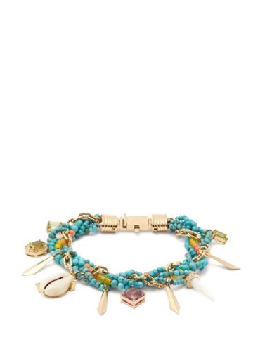 Matchesfashion.com Aron & Hirsch - Diamond, Amethyst & 18kt Gold Bracelet - Womens - Blue