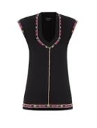 Isabel Marant Cotton-jersey Embroidered Top