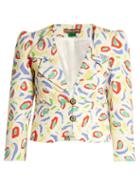 Matchesfashion.com Duro Olowu - Abstract Bird Print Cloqu Jacket - Womens - White Multi
