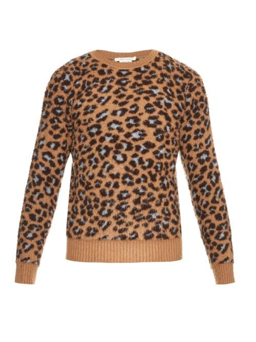 Marc Jacobs Leopard Cashmere And Wool-blend Sweater