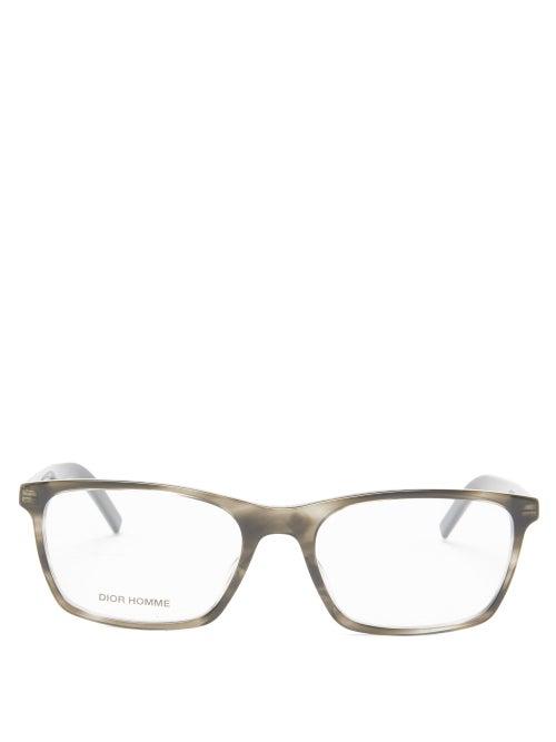 Matchesfashion.com Dior Homme Sunglasses - Blacktie Square Acetate Glasses - Mens - Grey