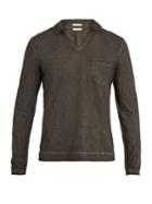Massimo Alba Open-collar Long-sleeved Cotton-jersey Top