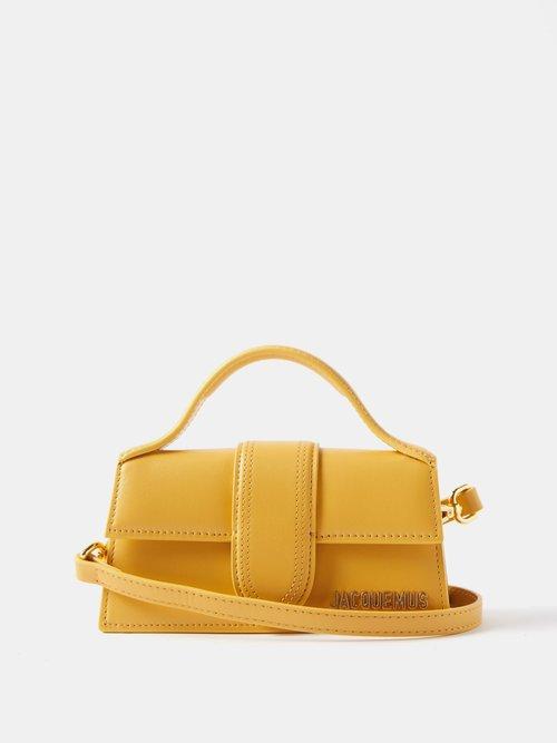 Jacquemus - Bambino Leather Top-handle Bag - Womens - Yellow