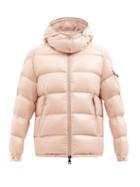 Moncler - Maire Hooded Quilted Down Coat - Womens - Light Pink