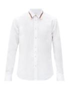 Matchesfashion.com Paul Smith - Artist-stripe Collar Cotton-poplin Shirt - Mens - White