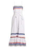 Lisa Marie Fernandez Ric-rac Trimmed Linen Slip Dress
