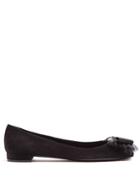 Salvatore Ferragamo Marla Bow-detail Suede Ballet Flats