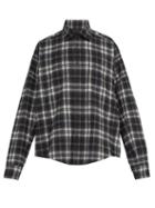 Matchesfashion.com Bless - Checked Cotton Shirt - Mens - Grey