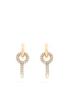 Matchesfashion.com Charlotte Chesnais Fine Jewellery - Twin Diamond & 18kt Gold Earrings - Womens - Gold