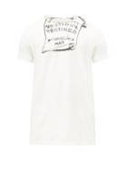 Matchesfashion.com Maison Margiela - Scribe Logo-print Cotton-jersey T-shirt - Mens - White