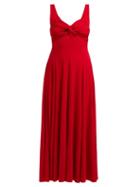 Matchesfashion.com Norma Kamali - Twist Front Jersey Dress - Womens - Red