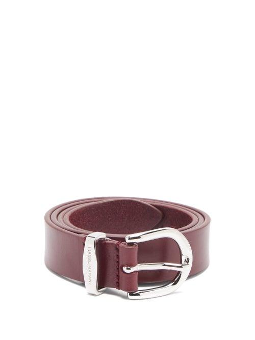 Matchesfashion.com Isabel Marant - Zadd Leather Belt - Womens - Burgundy