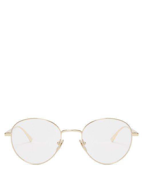 Matchesfashion.com Gucci - Round Metal Glasses - Womens - Gold