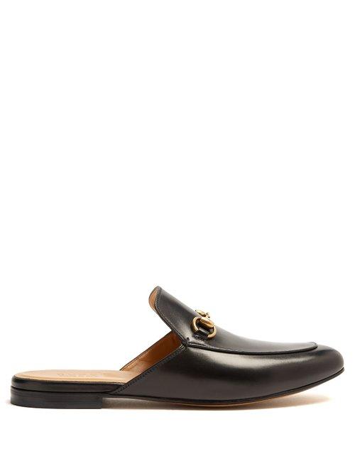 Matchesfashion.com Gucci - Princetown Backless Loafers - Mens - Black