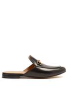 Matchesfashion.com Gucci - Princetown Backless Loafers - Mens - Black
