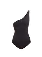 Matchesfashion.com Talia Collins - The Asymmetrical One Shoulder Swimsuit - Womens - Black