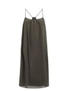 Matchesfashion.com Loup Charmant - Scoop Neck Organic Cotton Slip Dress - Womens - Grey