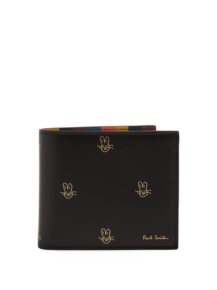 Paul Smith Bunnies-print Bi-fold Leather Wallet