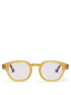 Matchesfashion.com Cutler And Gross - Round Frame Glasses - Mens - Yellow