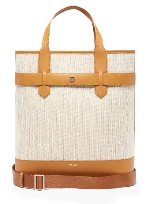 Matchesfashion.com Paravel - Pacific Canvas And Leather Tote Bag - Womens - Tan Multi