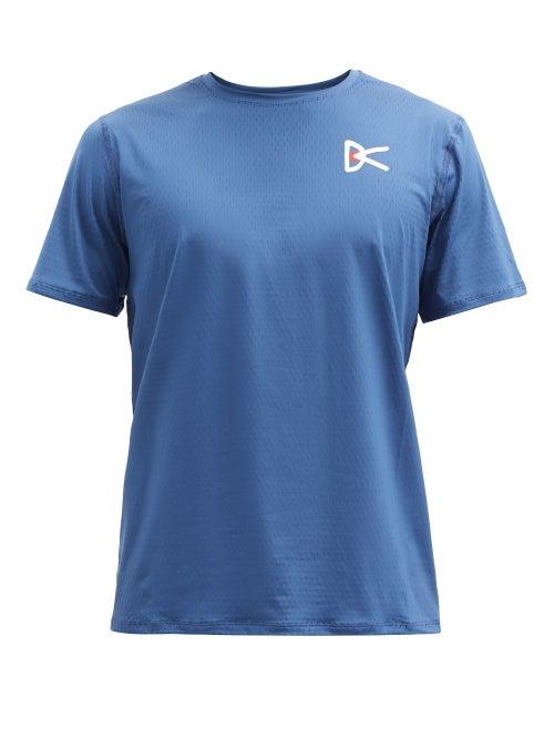 Matchesfashion.com District Vision - Air Wear Logo-print T-shirt - Mens - Blue