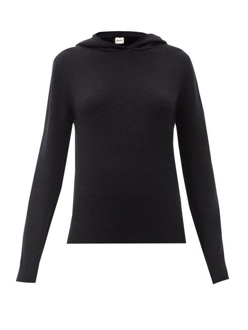 Matchesfashion.com Khaite - Stefka Cashmere Hooded Sweater - Womens - Black