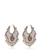 Alexander Mcqueen Crystal And Pearl-embellished Earrings