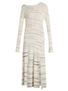 Loewe Asymmetric Long-sleeved Striped Dress