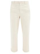 Matchesfashion.com Toogood - The Bricklayer Cropped Cotton-canvas Trousers - Mens - White