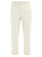 Matchesfashion.com Toogood - The Bricklayer Cropped Cotton-canvas Trousers - Mens - White