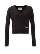 Matchesfashion.com Gucci - Horsebit-embellished V-neck Cashmere Sweater - Womens - Black