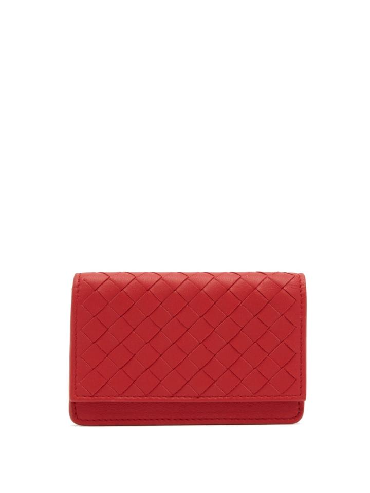Bottega Veneta Intrecciato Leather Foldover Cardholder