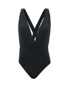Matchesfashion.com Haight - Marina Plunge-neck Swimsuit - Womens - Black