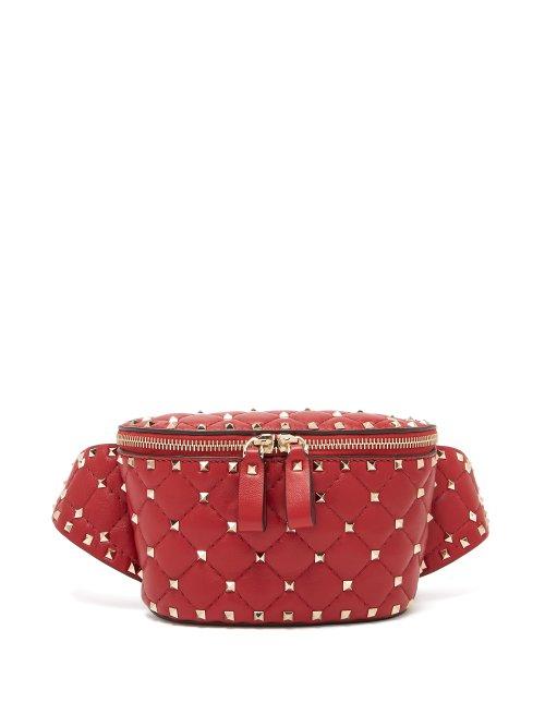 Matchesfashion.com Valentino - Rockstud Spike Belt Bag - Womens - Red