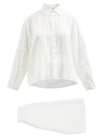 Deiji Studios - 06 Short Linen Pyjamas - Womens - White