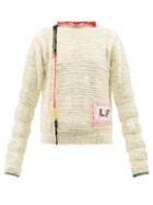 La Fetiche - Sissy Logo-patch Wool Sweater - Womens - Ivory Multi