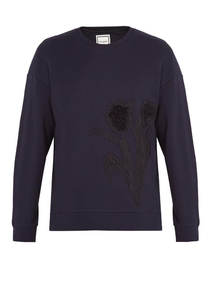 Wooyoungmi Tulip-embroidered Cotton Sweatshirt