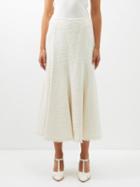 Gabriela Hearst - Amy Raw-edge Faux-shearling Midi Skirt - Womens - Ivory
