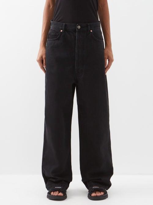 Raey - Drop Organic-cotton Low-rise Baggy Jeans - Womens - Black