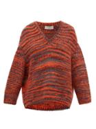 Matchesfashion.com Vika Gazinskaya - Dropped Sleeve Mlange Sweater - Womens - Red Multi
