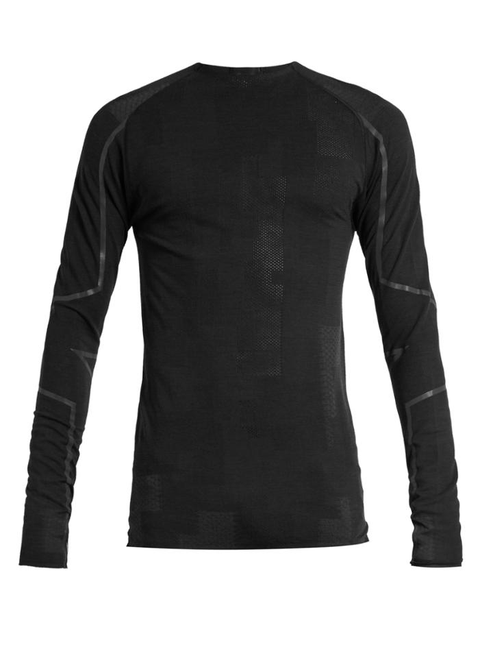Y-3 Wool-blend Long-sleeved Running T-shirt