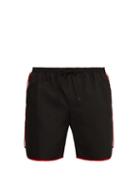 Matchesfashion.com Gucci - Tape Logo Swim Shorts - Mens - Black Multi