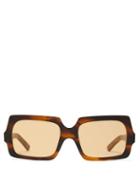 Matchesfashion.com Acne Studios - George Square Frame Tortoiseshell Sunglasses - Mens - Brown