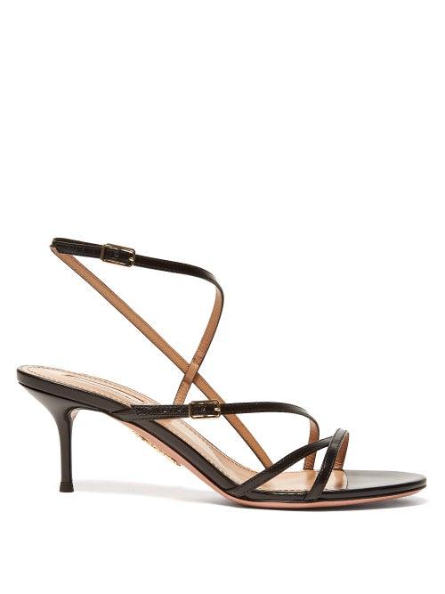 Matchesfashion.com Aquazzura - Carolyne 60 Leather Sandals - Womens - Black