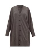Matchesfashion.com Eskandar - Longline Oversized Cashmere Cardigan - Womens - Grey